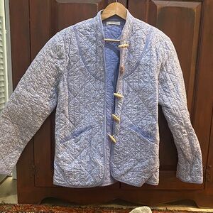 Doen Light Blue Quilted Toggle Jacket size small